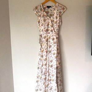 Ivory floral maxi dress